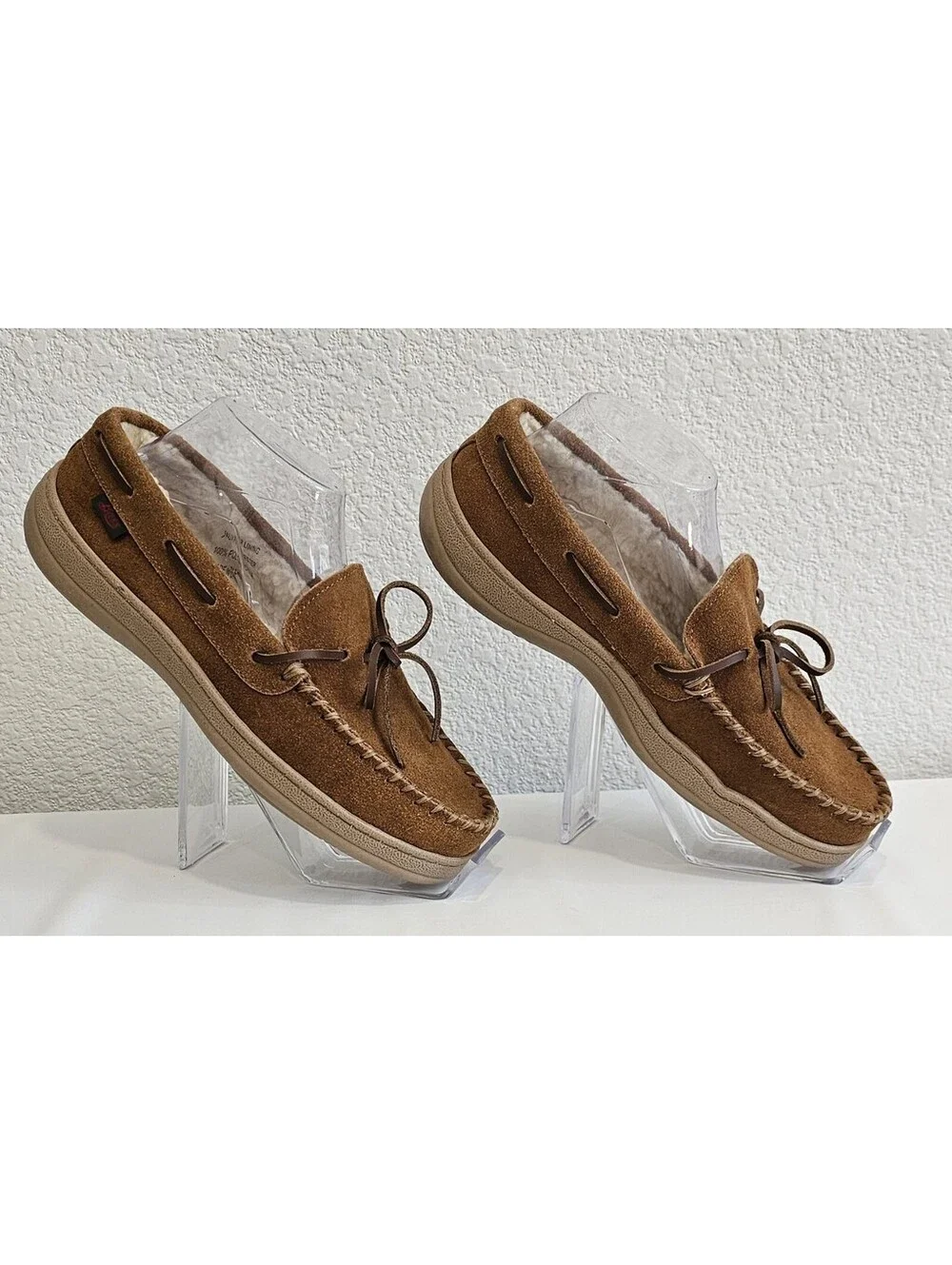 Bass Men’s Brown Moccasin Slippers Size 7M